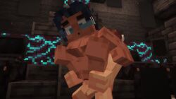 blue_eyes blue_hair fucked_silly lololowka mine-imator minecraft mommy