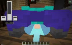 3d animated anthro fapcraft female human_on_anthro mating_press minecraft sound steve_(minecraft) tagme video