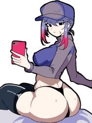 idk_what_to_tag_it mirror_selfie npdd pawg phone ramona_flowers scott_pilgrim scott_pilgrim_takes_off thick_thighs thighhighs thong uniform