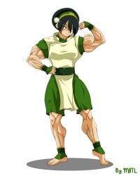 1girls abs aged_up artist_name avatar_legends avatar_the_last_airbender biceps big_breasts big_muscles breasts earth_kingdom female female_only matl muscles muscular muscular_arms muscular_female muscular_legs muscular_thighs nickelodeon nicktoons pecs solo solo_female toph_bei_fong