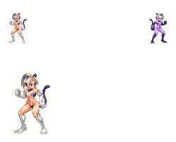 animated attack attacking cat_ears cat_girl cat_humanoid cat_tail catgirl elm(ohgaki) feline fighting_pose high_ponytail inner_ear_fluff light-skinned_female light_skin loop looping_animation medium_breasts oc ohgaki_m original original_character paw_feet paws pixel_animation pixel_art ponytail purple_fur scratch_mark scratching small_breasts transparent_background white_fur