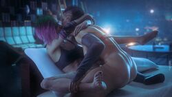 1futa 1girls 3d 3d_(artwork) arms_around_partner blender blender_(artwork) blender_(software) blender_cycles cd_projekt_red closed_eyes cyberpunk_2077 feet feet_up female fit fit_female fit_futanari foot_fetish futanari half-dressed highres jill_valentine kenjjoo kissing kissing_while_penetrated self_upload sex tattoo vaginal_penetration valerie_(cyberpunk_2077)