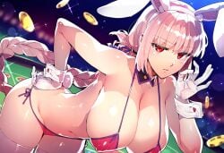 ai_generated bending_over bikini bunny_ears bunny_girl bunnysuit cleavage cuckold curvy fate/grand_order fate_(series) florence_nightingale_(fate) large_breasts lordem netorare ntr