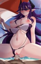 &lt;1_second_video 1boy 1girls beach beach_umbrella blush bouncing_breasts breasts breasts_out cowgirl_position dark-skinned_male elf_ears exposed_breasts horns indie_virtual_youtuber interracial light-skinned_female long_hair madisama(tyam) medium_breasts mynerva_mythos partially_clothed purple_eyes purple_hair purple_nails riding riding_penis sex shorter_than_10_seconds succubus swimsuit tagme two-piece_swimsuit umbrella vaginal_fluids vaginal_penetration vaginal_sex vertical_video video virtual_youtuber vtuber