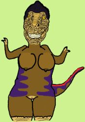 breasts dinosaur feathered_dinosaur feathered_scalie feathers female genitals humor invalid_tag joke orangewithlegs prehistoric_species reptile scalie solo uglyafschelichmorosintrepidus vulva