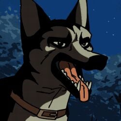 2d_animation akita akita_inu animal_genitalia animal_penis animated becoming_erect canid canine canis domestic_dog duo erection feral genitals german_shepherd ginga_(series) herding_dog john_(ginga) low_res male male/male mammal pastoral_dog penis riki_(ginga) sheath spitz style_emulation warriorchant