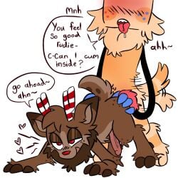 2boys anthro anthro_on_anthro dandy's_world dandys_world goob_(dandy's_world) just_squidding labubu male_only rudie_(dandy's_world) tagme tagme_(artist)