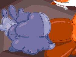 2d_animation abdominal_bulge anal anal_penetration animated anthro anto_(anto_foxo) balls big_balls big_butt big_ears big_penis breasts bubble_butt bunny_costume bunoo_(thadeef3) butt canid canine clothed clothing costume dessert digital_media_(artwork) doughnut duo erection female female_penetrated food fox freckles fur genitals hair huge_penis hyper hyper_genitalia hyper_penis kangaroo macropod male male/female male_penetrating mammal marsupial nude pastry penetration penile penis restricted_palette sex simple_background tail thadeef3 toony toony_expression