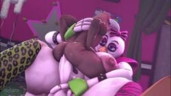 1boy1futa 1futa1boy 3d animated anthro bigger_dom bigger_futa five_nights_at_freddy's:_security_breach furry futa_on_male futadom futanari glamrock_chica_(fnaf) male_human/futa_robot malesub paper_bag paper_bag_on_head rayhuma sex smaller_male smaller_sub tagme video white_body