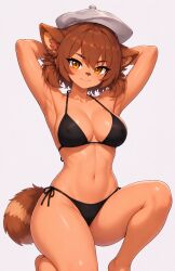1girl ai_generated big_breasts bikini breasts female female_only hispanic mogambuzz raccoon_girl sexy_body sexy_female sexy_pose youtube_hispanic youtuber_girl