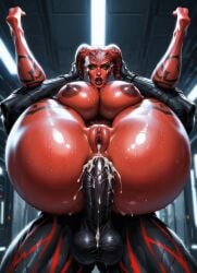 after_anal ai_generated alien_girl anal_creampie athletic_female below_view big_ass big_breasts big_lips cum_dripping_out_of_ass cum_in_ass darth_talon full_nelson_(legs_held) full_nelson_anal high_quality huge_cock moaning moonchild41 nipples orange_eyes pussy red-skinned_female red_skin sith star_wars sweat tattoos tentacle_hair thick_thighs twi'lek wide_hips