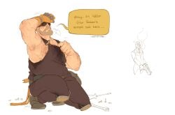 1boy armpits arms_up engineer_(team_fortress_2) male male_only nipple_piercing nipple_slip nipples no_ai stained_clothes sweat sweat_stain sweatdrop sweating sweaty sweaty_armpits sweaty_body tagme team_fortress_2 thedutchsin