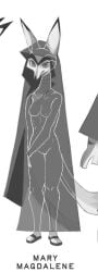 anthro blasphemy christianity edited_by_uploader fennec_fox fox_girl inside_view inverted judas_iscariot_(film) long_neck mary_magdalene_(judas_iscariot) petite_body religion screenshot_edit serious_face slim_female small_breasts xray