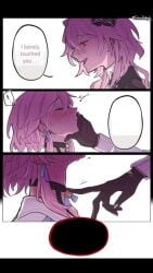 2girls behaviour blush cesarzebrah closed_eyes comic dominant_female dubbed_version english english_commentary english_text english_voice_acting evernight_(honkai:_star_rail) femdom gloved_hands gloves heavy_blush honkai:_star_rail honkai_(series) hot hoyoverse imminent_sex imminent_yuri lesbian_couple march_7th_(honkai:_star_rail) mihoyo neck necklace pink_hair red_eyes seducing seduction seductive seductive_eyes seductive_gaze seductive_look seductive_mouth seductive_smile selfcest sexy sexy_female sexy_voice sexy_woman shorter_than_30_seconds slutty_female sound suggestive suggestive_dialogue suggestive_gesture suggestive_look suggestive_smile tagme teasing teasing_partner video voice_acted wholesome yuri