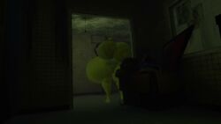 3d animated big_ass big_breasts bimbo bonnie_(disembowell) dance disembowell_(artist) fazbear_frights_(location) five_nights_at_freddy's hyper_ass hyper_breasts looking_at_viewer pov self_upload solo spring_bonnie_(fnaf) tagme twerking video vrchat