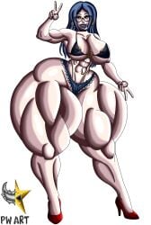 amazon amazonian big_boobs big_breast blue_hair blue_lips blue_lipstick colossal_thighs denim_shorts heels huge_thighs hyper_muscles lips little_witch_academia long_hair mature_female micro_shorts milf muscular_female muscular_thighs piercings pointer_warrior_xxx prostitute prostitute_clothes red_eyes short_shorts slut slutty_female studio_trigger tagme thick_thighs thong thong_aside ursula_callistis