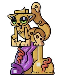 absurd_res balls bedroom_eyes big_balls big_penis bodily_fluids butter butters_(theenyface) dairy_products domestic_cat drooling felid feline felis feral food genitals hi_res male mammal narrowed_eyes penis saliva seductive small_but_hung solo theenyface vein veiny_balls veiny_penis
