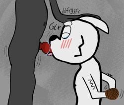 adult_on_adult anthro asphyxiation bdsm belly blush blush_lines bodily_fluids bondage bound boy_kisser_(meme) choking choking_on_cum choking_on_penis cum cum_drip cum_inside ddffggdd dripping duo ears_back ejaculation fellatio forced forced_oral fur gag gagged gagged_drooling gagging_on_penis genital_fluids genitals grey_body hands_tied hi_res holding_head knot knotted_penis male male/male meme navel nipples oral oral_penetration penetration penile penis pivoted_ears questionable_consent sex tears tears_of_pain white_body white_fur
