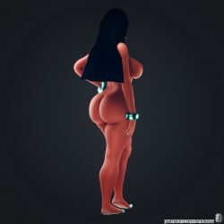 1girls back_view big_ass big_butt black_hair chel chel_(the_road_to_el_dorado) completely_nude completely_nude_female curvy curvy_figure dark-skinned_female dark_skin dreamworks dreamworks_animation elevenendless endlessillusion nude nude_female solo_female the_road_to_el_dorado tribal