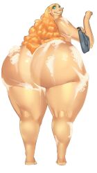 1girls ass big_ass bottom_heavy bubble_butt fat_ass female female_only gluteal_fold huge_ass inner_workings kate_(inner_workings) large_ass long_hair looking_at_viewer looking_back massive_ass nude nude_female orange_hair png quattrant soap_bubbles solo thick_ass thick_thighs thunder_thighs wet wet_skin wide_hips