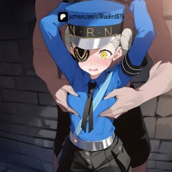 1girl ai_assisted ai_generated beautiful_girl bluebird caroline_(persona_5) curvy female persona persona_5 prison prisoner sexy