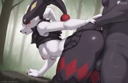 1boy 1girls 2d 2d_(artwork) 2d_animation 2d_artwork ai_generated anal animal_ears animal_nose animated animation anus argyle argyle_legwear ass asshole audio bent_over black_fur black_skirt blush blush_stickers body_fur breasts clothes_lift detailed_background doggy_style dupin_(pal) female female_focus forest furry furry_female furry_male furry_with_furry genitals grass interspecies large_breasts medium_breasts meevow mp4 nature nipples nude open_mouth outdoors pal_(species) palworld penetration penis pleated_skirt plump_labia pocketpair pussy pussy_juice rabbit_ears rabbit_girl rabbit_tail red_eyes sex sex_from_behind shirt_lift skirt sleeveless snout solo_focus sound sound_edit sound_effects sound_warning straight tagme tail testicles tree uncensored vagina vaginal_penetration vaginal_sex video vulva white_fur