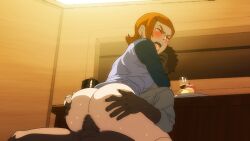 1boy 1girl anal anal_rape angry_expression ass ass_grab ben_10 ben_10_(classic) bestofnesia bottomless butt closed_eyes crying forced gwen_tennyson gwen_tennyson_(classic) indoors on_lap open_mouth penis rape saliva tears