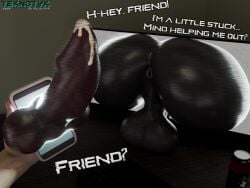 3d_(artwork) ambiguous_gender animal_genitalia animal_penis anthro balls black_body blender_(artwork) bodily_fluids butt canid canine canine_genitalia canine_penis coming_out_of_monitor coming_out_of_phone computer cum cum_on_penis dialogue digital_media_(artwork) duo electronics faceless_character genital_fluids genitals gynomorph hi_res human inside intersex intersex_focus knot mal0 malo mammal penis phone scp-1471 scp-1471-a scp-1471-a_(da.nilkaz) scp_foundation static stuck stuck_knot teknotyk thinking_with_portals watermark