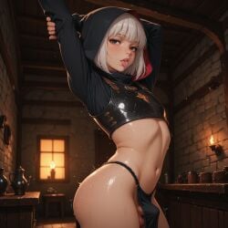 1:1 1:1_aspect_ratio ai_generated anime anime_style big_ass big_dick big_penis crossdressing fate fate_(series) femboy fgo flat_chest flat_chested francois_prelati_(fate) gay lips male male_only otoko_no_ko otokonoko penis sissy tomgirl trap twink uncensored veiny_penis white_hair yaoi