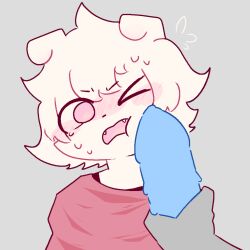 anon anthro bodily_fluids canid canine dildo dildo_on_face hi_res humanoid icon male mammal nervous sex_toy sweat won(wondom) wondom