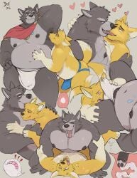 absurd_res adastra adastra_(series) amicus anthro armpit_hair barazoku belly big_belly big_bulge bin_(artist) bodily_fluids body_hair body_worship bulge canid canine canis cape clothing cum cum_inside duo echo_project erection french_kissing genital_fluids genitals hi_res impregnation internal jockstrap kissing male male/male male_impregnation mammal moobs multiple_poses nipples obese obese_anthro obese_male overweight overweight_anthro overweight_male penis pose precum precum_through_clothing tail tail_motion tailwag tongue tongue_out underwear wet wet_clothing wolf