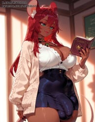 1futa 1futanari ai_generated aliciaxlife balls breasts bulge bulge_through_clothing cock fur futa_only futadom futanari huge_cock lewdiboo nipples penis rat rat_ears rat_tail sweat sweatdrop testicles thighs veiny veiny_penis vtuber vtuberfanart