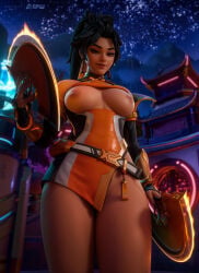 1girls 3d 3d_(artwork) absurd_res absurdres anran axistryker big_thighs breasts breasts_out curvy curvy_body curvy_female curvy_figure curvy_hips high_resolution highres medium_breasts nipples overwatch overwatch_2 pinup revealing_clothes solo thick_legs thick_thighs thighs thunder_thighs thunderthighs tits tits_out variant variant_set wide_hips wide_thighs
