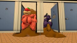 16:9 2020 3d_(artwork) anthro bathroom big_breasts big_butt big_the_cat boom_boom breasts butt crossgender digital_media_(artwork) domestic_cat duo excessive_feces feces felid feline felis female female_pooping fur genitals green_eyes huge_breasts huge_butt huge_hips huge_thighs hyper hyper_feces koopa looking_back mammal mario_bros mtf_crossgender nintendo nipples one_eye_closed overweight overweight_anthro overweight_female pom_pom_(mario) public_restroom purple_body purple_fur red_body red_eyes scalie scat scatplay sega sonic_the_hedgehog_(series) source_filmmaker_(artwork) thick_thighs vulva wide_hips widescreen xeytech
