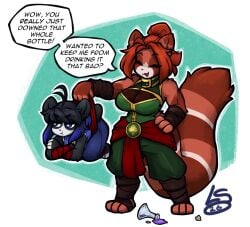 big_breasts breasts cleavage female furry huge_breasts lunarspy me shi_yu_(lunarspy) tag tagme thick_thighs wide_hips xue_feng_(lunarspy)