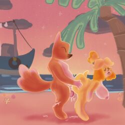 ambiguous_penetration animal_crossing animated anthro anthro_on_anthro big_breasts big_butt big_penis blinking boat bodily_fluids bouncing_breasts breasts breath butt butt_grab canid canine canis crazy_redd cum cum_inside domestic_dog duo female fox from_behind_position genital_fluids genitals hand_on_butt humanoid_genitalia humanoid_penis isabelle_(animal_crossing) looking_pleasured male male/female mammal nintendo palm_tree panting penetration penis plant sea seashell sex sex_on_the_beach shell shih_tzu sunset tongue tongue_out toy_dog tree vehicle water watercraft yearofthesnitch