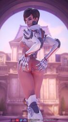 1girls 3d alternate_costume areolae ass blender breasts buttplug dark-skinned_female dark_skin female female_only forceballfx functionally_nude jewel_buttplug looking_at_viewer looking_back nipples olivia_colomar overwatch overwatch_2 overwatch_archives pussy sex_toy solo sombra talon_sombra