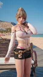 3d big_breasts blonde_hair breasts busty darts77 dead_or_alive dead_or_alive_xtreme_venus_vacation female female_focus female_only hourglass_figure long_hair pinup pinup_pose purple_eyes tagme wide_hips yukino_(doa)