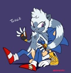 anthro blue_fur breasts clothing cum cum_in_pussy cum_inside female footwear fur furry gloves grey_fur hedgehog idw_comics idw_publishing keishinkae lemur long_tail male mammal markings mobian_(species) mobian_lemur nipples nude penetration penis primate purple_eyes pussy sega sex simple_background sonic_(series) sonic_the_hedgehog sonic_the_hedgehog_(comics) sonic_the_hedgehog_(idw) sonic_the_hedgehog_(series) spread_legs straight tail tail_markings tangle_the_lemur vaginal_penetration white_fur