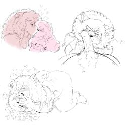 ass bear big_breasts big_penis breasts crescent_critter_(hyenaconfetti) furry furry_only groping_breasts happy_trail huge_size_difference hyenaconfetti jax_jedbar_(hyenaconfetti) kissing male/female missionary_position nipples penetration penis raccoon sex size_difference yiff
