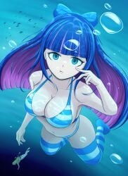 2girls bikini female geldibson panty_&_stocking_with_garterbelt panty_anarchy stocking_anarchy tagme thighhighs underwater