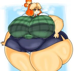 animal_crossing ass ass_expansion bbw big_ass big_breasts big_butt body_transformation breast_expansion breast_growth breast_growth_(enlargement) breasts bubble_ass bubble_butt dork_boi fat fat_ass fat_female female figure_transformation furry furry_female hourglass_figure huge_ass huge_breasts isabelle_(animal_crossing) lewd_dorky nintendo overweight overweight_female thick_thighs transformation wide_hips