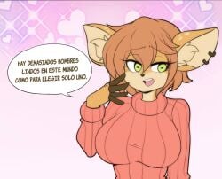 big_breasts breasts female furry huge_breasts lucyfercomic spanish_text tagme text thick_thighs translation_request wide_hips