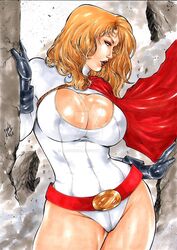 1girls 2018 belt big_breasts blonde_hair blue_eyes blue_gloves breasts busty cape cleavage cleavage_cutout curvaceous curvy dated dc dc_comics deviantart earth-2 earth2 earth_2 ed_benes_studio female female_only gloves jsa justice_society justice_society_of_america kara_zor-l karen_starr kryptonian lanio_sena leotard pinup power_girl red_belt red_cape red_lips red_lipstick rubble ruins signature solo super_strength superheroine thick_thighs thighs voluptuous watermark white_clothes white_clothing white_leotard