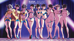 1girls ass back belly black_hair blue_background blue_eyes boobs breasts cleavage clothed coat completely_naked completely_nude confidently_naked dominatrix elesa_(pokemon) elesa_(pokemon_bw2) full_body game_freak grin gym_leader hair_ornament headphones high_heels highres human human_only innie_pussy jojo_reference lights long_legs looking_at_viewer meme midriff naked naked_footwear naked_heels navel nintendo nipples nude pointing pokemon pokemon_bw2 pose posing pussy removing_clothing shirt shoes short_hair shorts smile smug stage stripping striptease taking_clothes_off tank_top teasing text text_focus thick_thighs thigh_gap twintails undressing vagina vivivoovoo whip wide_hips wink winking