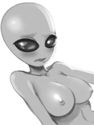 1girls alien alien_girl alien_humanoid alien_only american_mythology artist_request bald bare_shoulders belly belly_button biting_lip black_eyes breasts classic_alien cleavage eyebrows eyelashes female female_only grey grey_alien grey_skin humanoid looking_at_viewer low_res lowres monochrome monster_girl naked navel nipples no_pupils north_american_mythology nude nude_female nudity public_domain roswell_grey rule_63 sectoid seductive seductive_eyes seductive_look simple_background solo solo_female teeth unknown_artist urban_legend voluptuous white_background x-com