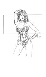 1girls dc_comics female female_only mitch_foust monochrome solo tagme wonder_woman wonder_woman_(series)