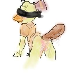 anthro blindfold camp_lazlo cartoon_network cum_on_ass edward_(camp_lazlo) furry male male_only monotreme platypus solo solo_male tagme