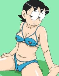 1girls artist_request black_eyes black_hair bra breasts curvaceous doraemon female glasses housewife human large_breasts light-skinned_female light_skin married_woman mature mature_woman milf mother panties pubic_hair short_hair solo tagme tamako_nobi