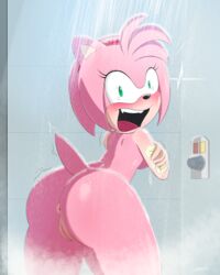 1girls 2019 5_fingers amy_rose animal_ears anthro anthrofied anus ass bath big_ass big_butt black_nose blush breasts bubble_ass bubble_butt butt cartoonsaur dat_ass eulipotyphlan eyelashes female female_only furry furry_only hair hairband hedgehog huge_ass huge_butt humanoid_hands mammal multicolored_fur nude open_mouth pink_fur pink_hair pussy sega shower sonic_(series) sonic_team surprised tail tan_fur thick thick_ass thick_thighs vagina video_games wide_hips